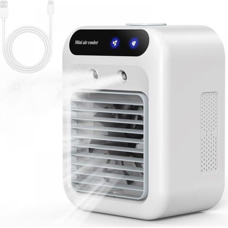 Tragbare Klimaanlage, leise mobile Klimaanlage, 500-ml-Luftkühler, Luftkühler, 2 Geschwindigkeiten + 2 Nebelmodi, 20° Windrichtungsverstellung, Ada Mini-Klimaanlage (1/5)