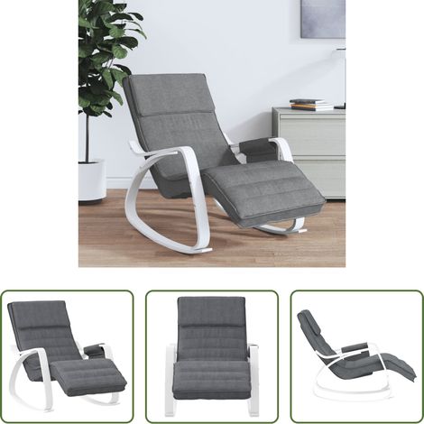 vidaXL Relaxstuhl - Schaukelstuhl Dunkelgrau Stoff (1/5)
