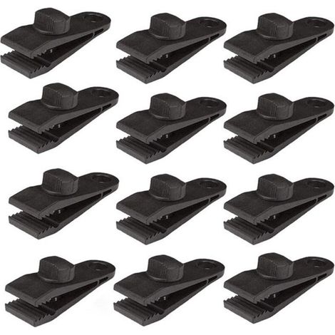 12 Pices Clips de bâche Heavy Duty Lock Grip, Clips de couverture de piscine Lot de 4 pinces de bâche Heavy Duty (1/5)
