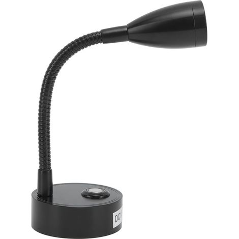 12V/24V LED-Leseleuchte mit einstellbarer Helligkeit und variabler Farbtemperatur, Nachtlicht für Wohnmobil, Campervan, LKW, Boot, Yacht, schwarz, 10-30V
