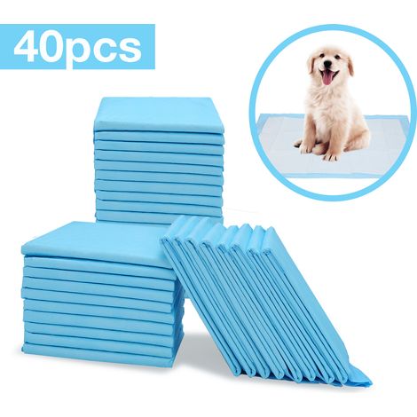 Randaco Alfombrilla Absorbente para Perros, 40 Piezas , 60 × 60 cm Alfombrilla Desechable para el Váter del Perro Almohadilla Impermeable para el Váter del Perro Resistente a las Fugas