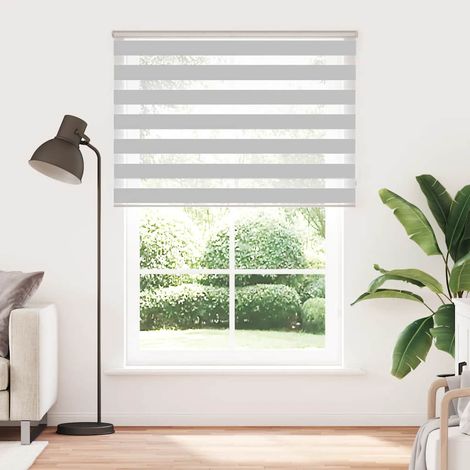 Store zèbre gris clair largeur du tissu 150,9 cm polyester