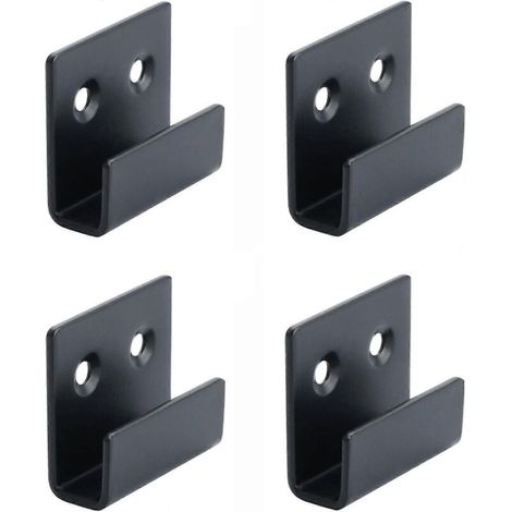 Stainless steel picture hanging hooks, mirror clips, mirror brackets, hanging kits, matte black finish (10 mm inner width) - AquaForge (1/5)