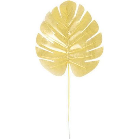 Lot de 18cm Feuilles de Palmier Tropicales Artificielles pour Déco Hawaïenne Jungle Fête d'Été Mariage Anniversaire Maison Table Plante Factice (1/5)