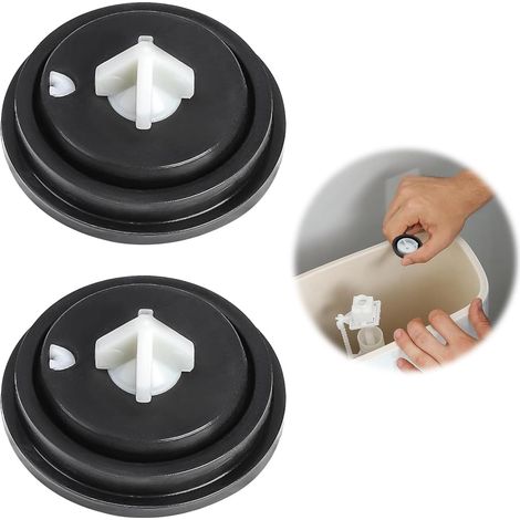 2 Pièces Joint Chasse d’Eau WC, Membrane Durable, Compatible Flotteur/Réservoir, Entretien Système (Noir)