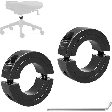 Lot de 2 butées pour réparer une chaise de bureau qui coule 28 mm Fix Sinking - Pinces de chaise de bureau pour arrêter de couler - Outil de contrôle de l'inclinaison en acier pour toutes les chaises (1/5)