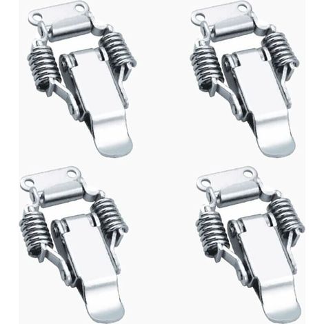 4 Pièce Verrou de Tension, Serrure à levier de verrouillage de boîte, Fermeture à Ressort Loquet, Serrure Tension En Acier Inoxydable