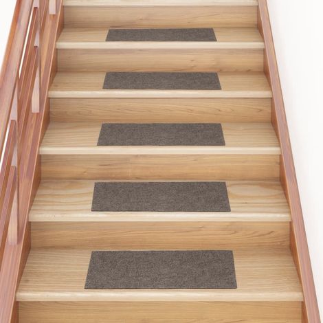 Tapis d'escalier autocollants Rectangulaire 15 pcs,Marchettes d'escalier,Protections d'escalier 60x25cm Crème CFW92713 (1/5)