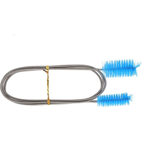 Brosse De Nettoyage Pour Tuyaux - Double Embout 18 mm Et 30 mm - Ressort En Acier Inoxydable - Pour Aquarium Et Cuisine - 1 Pièce (1/5)