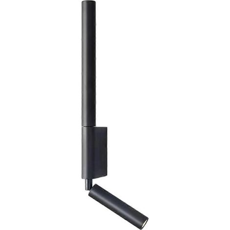 Minimalistische und moderne Wandleuchte für Schlafzimmer, Leselampe für Zuhause oder Büro, schwenkbare Wandleuchte, verstellbare Leselampe, schwarz (1/5)