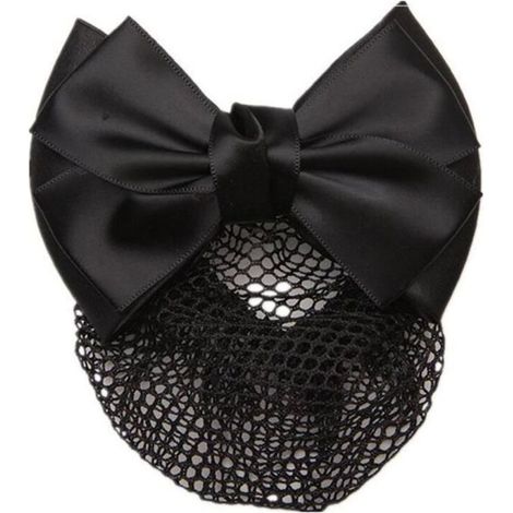 Filet à cheveux à nœud papillon, barrette pince à chignon élégante noire, accessoire de coiffure pour serveuse et infirmière (1/5)
