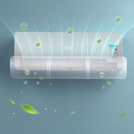 Déflecteur D'air Climatisé - Écran De Vent Réglable Structure En Nid D'abeille Pour Unités Murales Chauffage Et Refroidissement Maison Bureau Transparent 90 X 17 7 Cm (1/5)