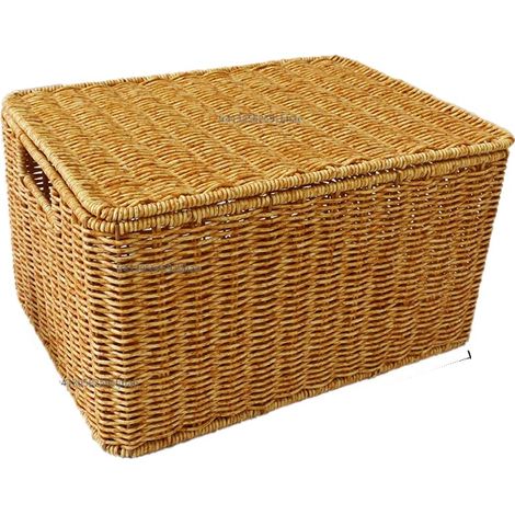 Aufbewahrungskorb, große Kapazität, langlebiges Kunststoffdesign, Gelb -29x19x16cm (1/2)