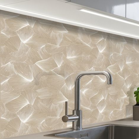 REVETEMENT MURAL DE CUISINE, CRÉDENCE DE CUISINE Organic - Texture - Beige 80x60 (1/5)
