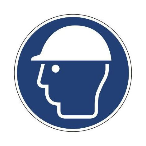 Hinweisschild Kopfschutz benutzen ISO 7010/M014 rund 200mm PVC