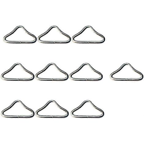 Lot de 20 anneaux triangulaires en acier inoxydable pour trampoline, pièces de rechange incluses. (1/5)
