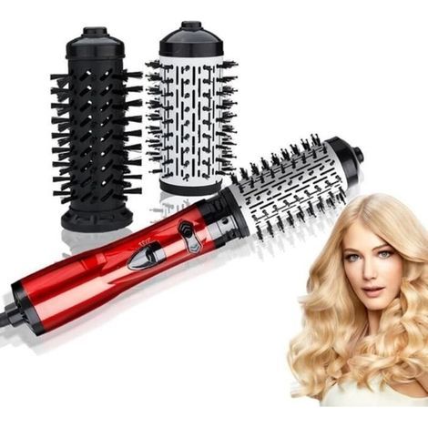 Brosse soufflante rotative 3 en 1 – Technologie ionique – Rotation automatique 360° – Pour cheveux raides, bouclés et ondulés (1/4)