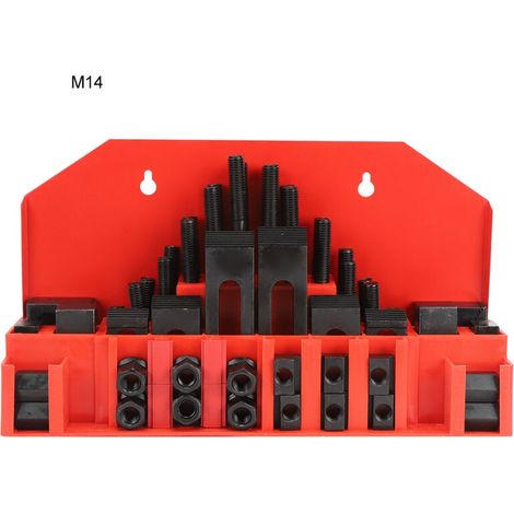 Kit de pinces à fente en T, plaque de presse combinée durcie pour fraiseuse de tour M14, 58 pièces (1/5)