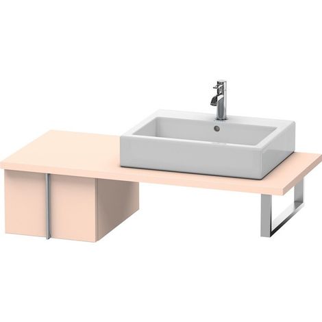 Unità Duravit Vero Vanity per console, 6557, 1 estraibile, 400mm, Colore (anteriore/corpo): Albicocca Perla di seta opaco laccato opaco - VE655702020