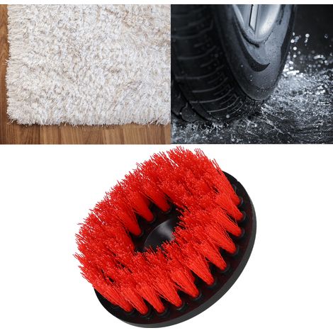 Cepillo de limpieza para taladros con accesorio y función de pulido, material PP, 12,7 cm de diámetro, 136 g, rojo. (1/5)