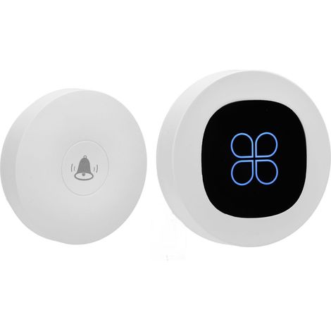 Sonnette sans fil auto-alimentée et étanche avec 58 mélodies et flash LED pour la maison et le commerce (prise UE).
