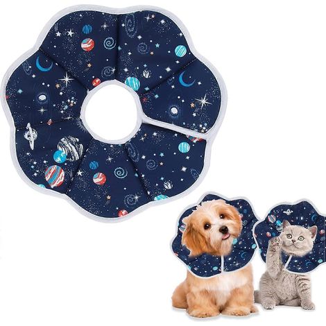 Colliers pour chats et chiens, colliers anti-morsures pour chats, collerette de récupération pour chats, coussin cervical doux et confortable, collerette de récupération confortable et ajustable pour  (1/5)