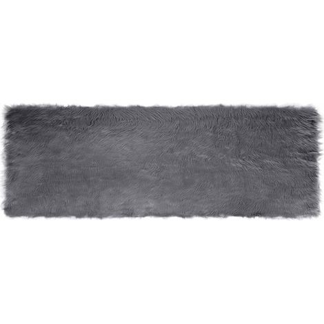 Maison Exclusive - Alfombra de de oveja sintética TAFALLA Gris an