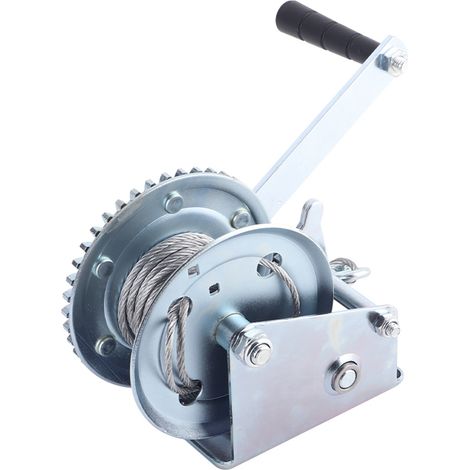 Outil de traction de remorque de bateau de voiture de treuil manuel actionné par main de 1200Lbs avec le câble métallique de 8M (1/5)