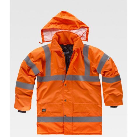 Parka clásica acolchada e impermeable en tejido Oxford WORKTEAM Fluor C3700 (1/3)