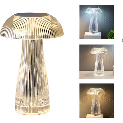 Lámpara de mesa LED con forma de seta (1/5)