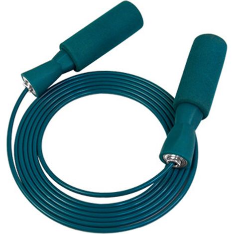 1 Corde à sauter, câble acier roulements à billes, poignée mousse ajustable, fitness adulte enfant (1/5)
