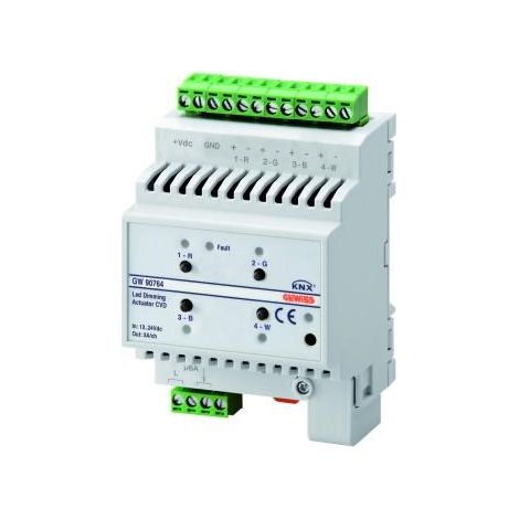 Actionneur variateur pour LED KNX 12-24 Vcc CVD 4 Canaux 4 Module DIN GEWISS GW90764 (1/2)
