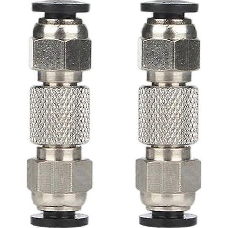 Lot de 2 connecteurs pneumatiques droits pour extrudeuse de filament PTFE 1,75 mm Bambu Lab X1C P1P P1S (pièces détachées pour imprimante 3D). (1/5)