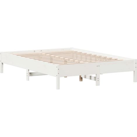 Maison Exclusive - Letto senza Materasso Bianco 140x200 cm Legno Massello di Pino
