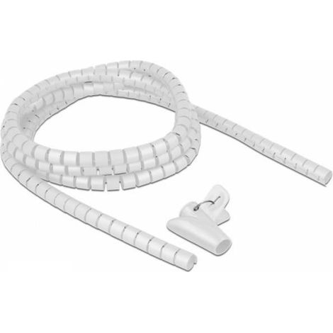 Guaina spiralata per protezione cavo - Ø 15 mm - 2,5 m - Bianco (1/2)