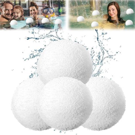 Lot de 4 boules absorbantes pour bains thermaux — éponges absorbant les matières en suspension et la graisse pour piscines (1/5)