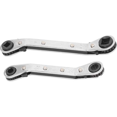 Clé à cliquet de haute qualité pour systèmes de réfrigération, acier inoxydable robuste, adaptateurs 3/8" à 1/4" et 5/16" à 1/4" (1/5)