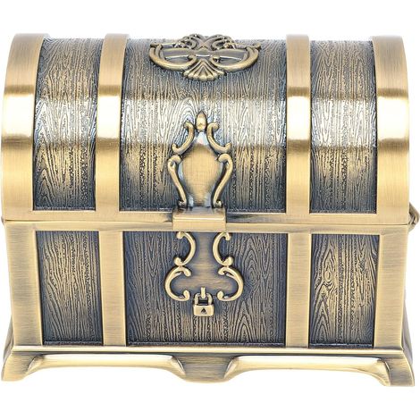 Boîte à Bijoux Vintage en Métal pour Femmes et Filles, étui de Rangement élégant pour Boucles D'oreilles, Accessoires de Collier, Alliage de Zinc Décoratif, Taille 4,1 X 3,0 X 3,0 Pouces (1/5)