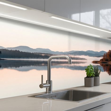 SCHIENALI CUCINA Acqua - Alberi - Strato di nebbia 250x80 cm (1/5)