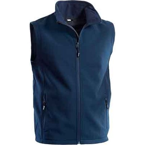 GILET MULTITASCHE SOFTSHELL BLU Tg. M (48-50)