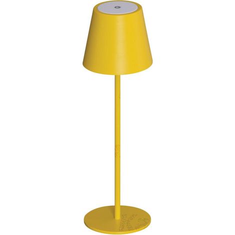 Lampada da tavolo a LED - wireless - IP54 - metallo giallo - USB - 369 mm