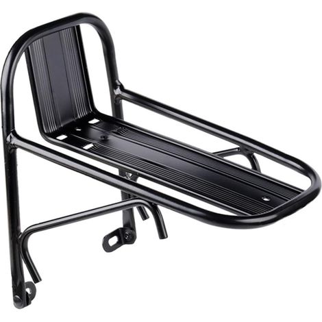 Front Luggage Rack for Folding Bicycle, Compact, Metal, Black (1/5)