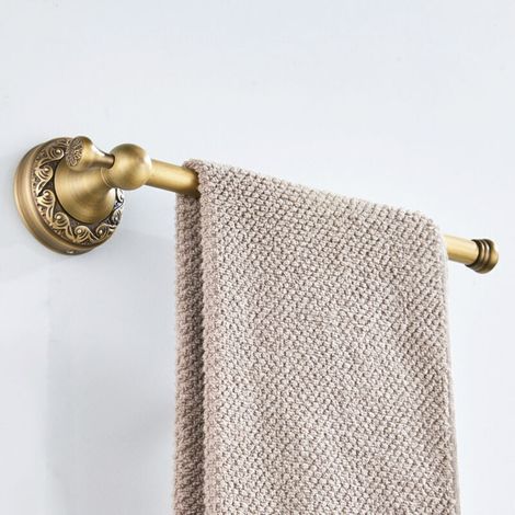 Porte-serviettes mural en laiton massif – 29 x 7,5 cm – design classique et élégant pour salle de bain