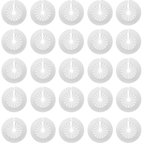 30 protections de tuyaux de radiateur en plastique, rosaces simples, manchons pour tuyaux de 10 à 25 mm (blanc) (1/5)