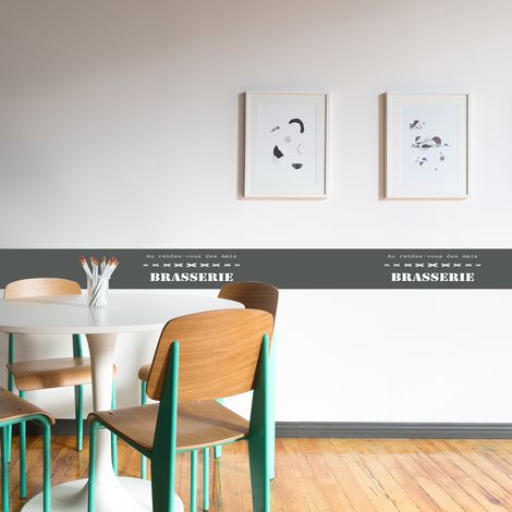 Frise adhésive décorative Crois géométrique 10 cm x 300 cm - Brasserie (1/5)