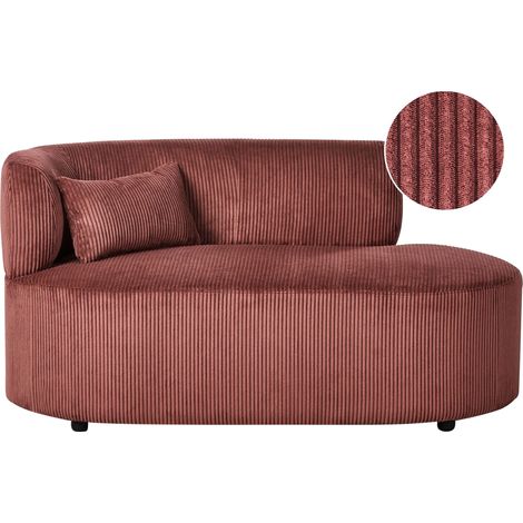 Linksseitige Chaiselounge VANVEY Cord Rot (1/5)