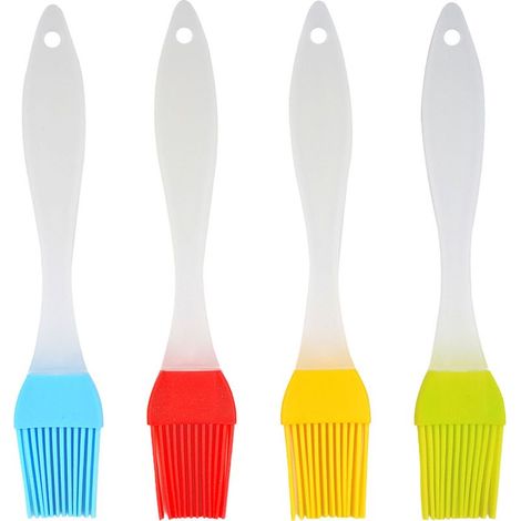 4 brosses en silicone pour barbecue, 4 brosses de cuisson de couleurs différentes, brosses de cuisine, brosses pour barbecue au charbon de bois, barbecue à gaz, barbecue électrique (1/5)