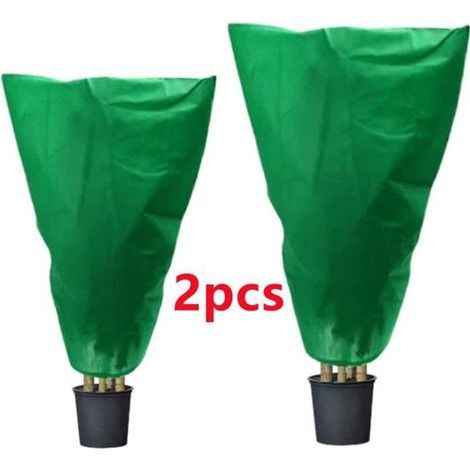 Winter Plant Cover - Non-Woven - Green - 80x60cm & 100x80cm - Pack of 2 - Frost Protection