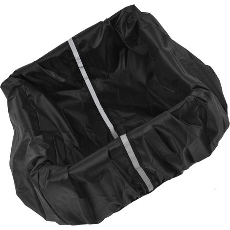 Housse de panier vélo noir imperméable anti-neige légère réfléchissante (1/5)