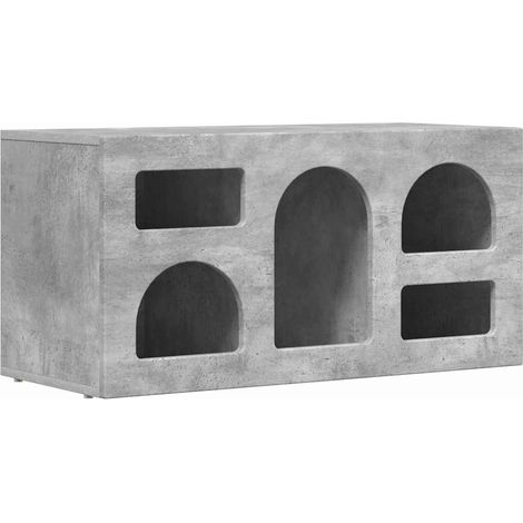 Maison Exclusive - Mueble de TV Gris Concreto 80 x 35 x 40 cm Mad